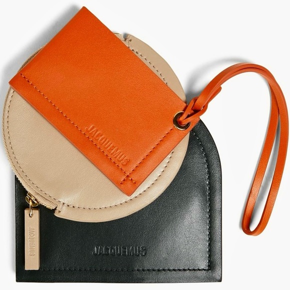 NWT Jacquemus 3 Piece Leather Wallet Le Porte Rond Carre Trio Cardholder Multi - Picture 12 of 16